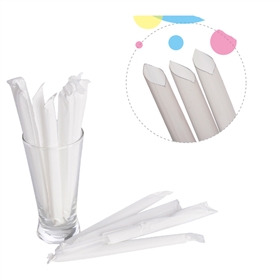 Transparent straight pointed tube paper bag 10x180mm